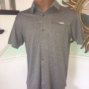 Columbia mens gray short Sleeve Shirt Medium